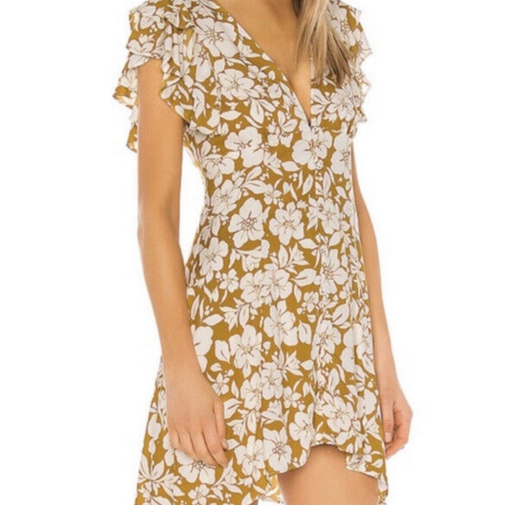 Tularosa Marshall Dress in Marigold Floral - Size XS